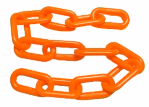 8mm Plastic Chain - Orange (5 FT)