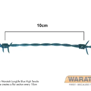 WIRE BARB 1.8mm LONG LIFE (BLUE) HIGH TENSILE x 500m (WARATAH)