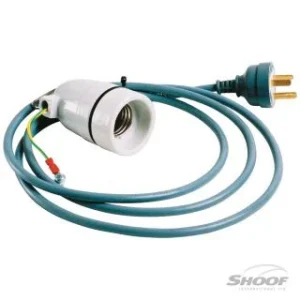 HEAT LAMP SOCKET CERAMIC WITH 2M LEAD