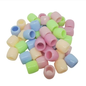 Pastel Barrel Pony Beads (50)