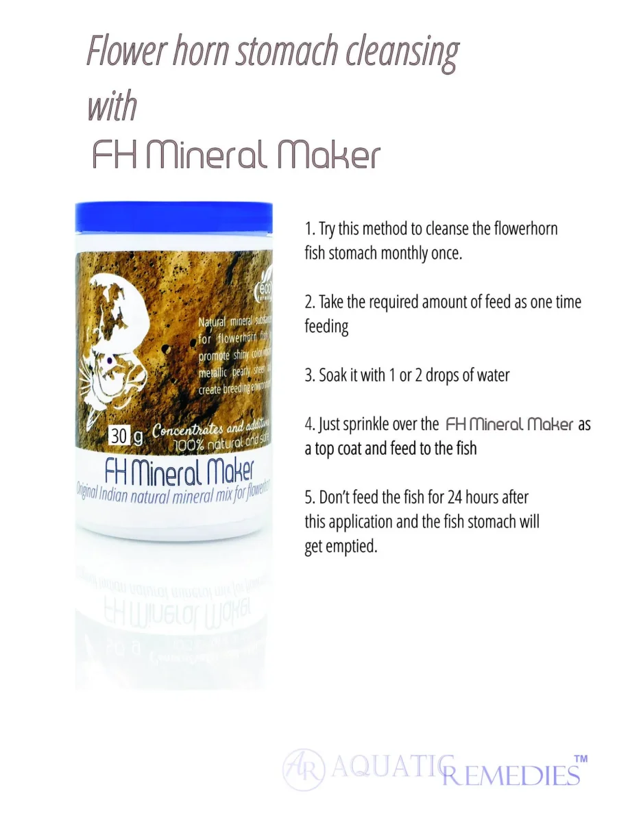 Aquatic Remedies FH Mineral Maker, 30g | Original Indian natural mineral mix for flowerhorn - Bild 3