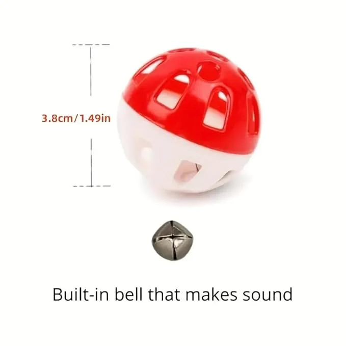 Petzlifeworld Big Lattice Cat Balls with Bell - Wiggly Jingle, Rattle, and Vibrant Colors for Interactive Play (Pack of 3) - Bild 5