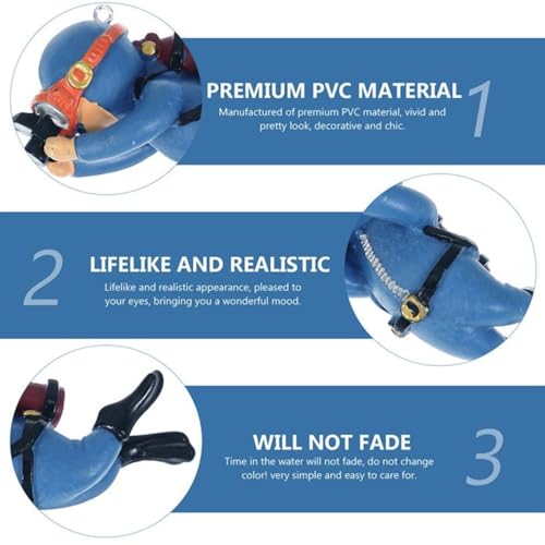 Petzlifeworld 2 Pcs Floating Mini Cute Photo Diver Aquarium Fish Tank Simulation Decoration Ornaments | Made with Eco Friendly Resin | No Harm to Fish - Bild 5