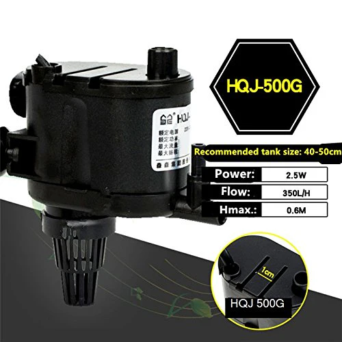 SunSun HQJ-500G Aquarium Fish Tank Power Head for Top Filter and Imported Fish Tank | Power: 2.5W | Flow : 350L/H | Suitable Upto 2Ft Tank) - Bild 5