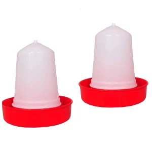 Quail & Chick Feeder & Drinker Combo 500 grams capacity Ground Bird Feeder | (White)
