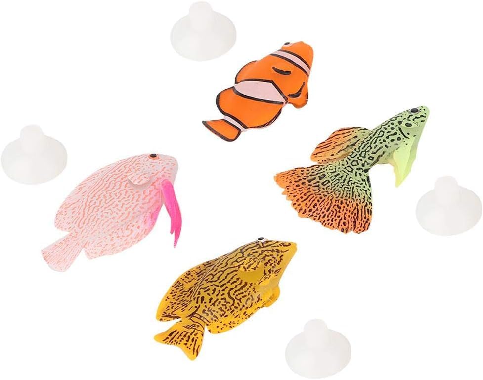 PetzLifeworld 2 Pcs Artificial Silicon Floating Simulating Fake Fish for Aquarium Fish Tank Decorations | Looks Like Real Fish | No Harm to Fish | No Colour Fade (Marine Fish) - Bild 8