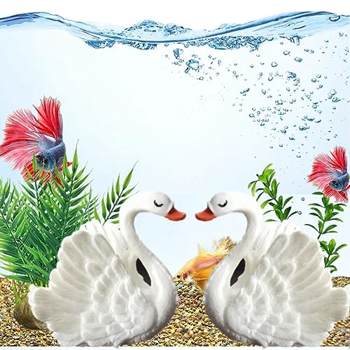 PetzLifeworld Mini Swan (4 * 4 * 3 Cm) Landscape Miniature Toys for Decoration, Fairy Garden Decorations Ornament Resin Craft White (Pack of 5) - Bild 2