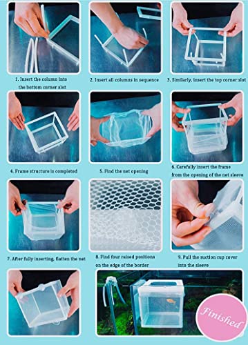 Boyu Aquarium Fish Breeding, Isolation, Hatchery Box for Fish Fry Net Box (Small (NB-3201) - Single Box) - Bild 9