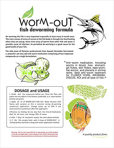 Aquatic Remedies Worm-Out Fish Deworming Formula, 60ML for Flower Horn, Discus, Arowana and All Other Fish - Bild 6