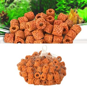 PetzLifeworld Red Ceramic Ring Aquarium Filter Media
