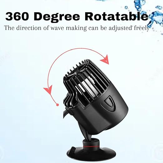 Sunsun JVP-120 (6W | 3000L/H | Suitable for 3 Feet Tank) Mini Wave Maker Power Head with Suction Cup for Aquarium Fish Tank - Bild 3
