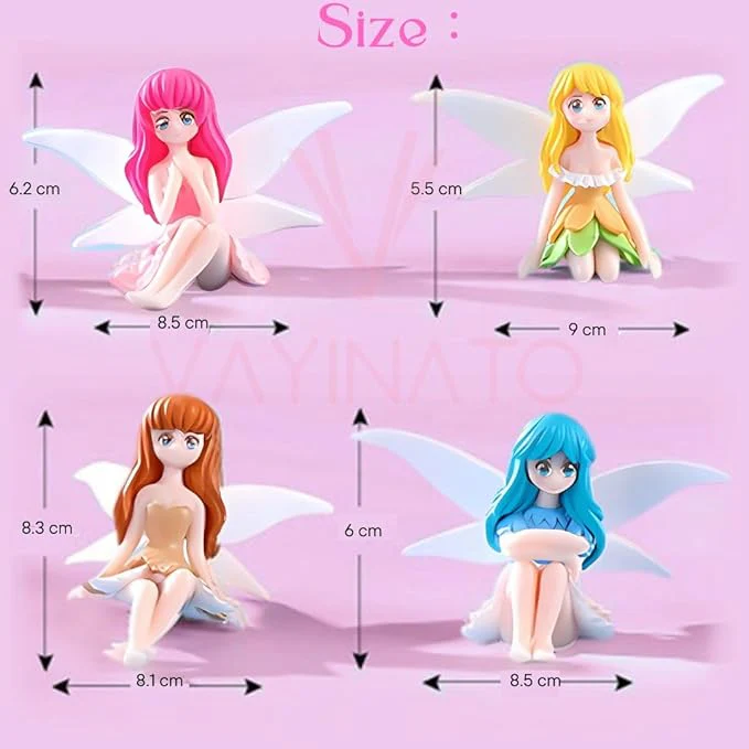 Petzlifeworld Winged Fairy Mermaid Ornament | Cute Resin Toys for Aquarium Fish Tank Decoration - Bild 7