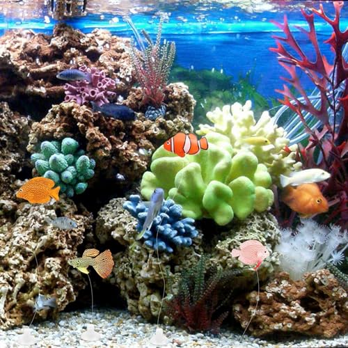 PetzLifeworld 2 Pcs Artificial Silicon Floating Simulating Fake Fish for Aquarium Fish Tank Decorations | Looks Like Real Fish | No Harm to Fish | No Colour Fade (Marine Fish) - Bild 3