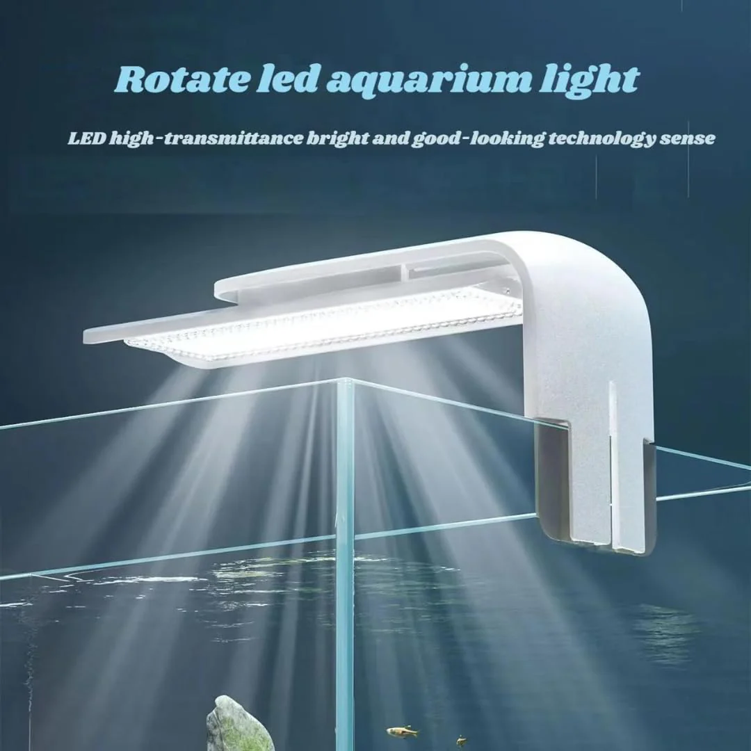 Petzlifeworld 6 Watts Mini White 2 in 1 Rotatable Clip On LED Light for Mini Aquarium and Nano Tanks - Bild 4