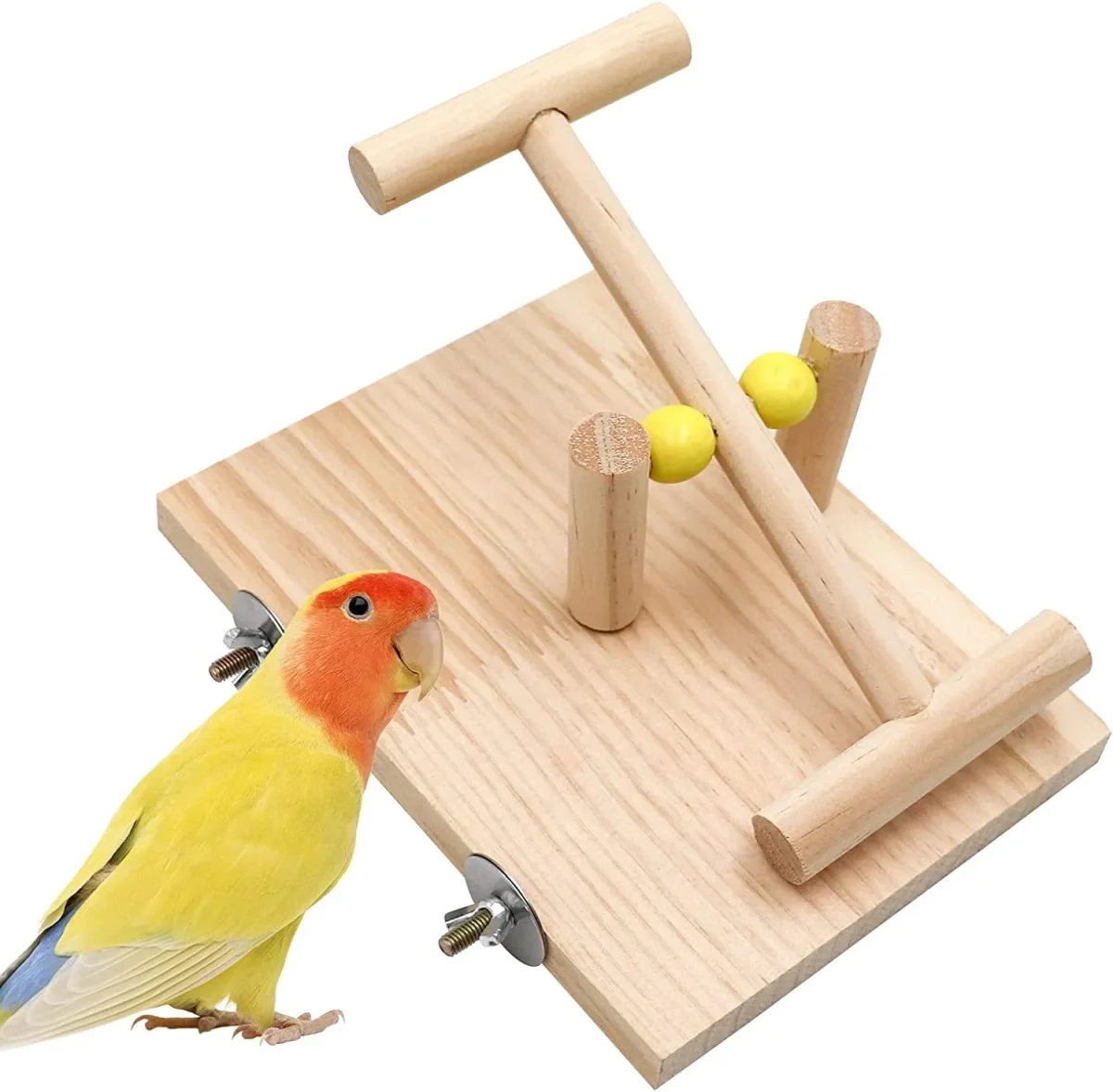 Petzlifeworld Birds Cage Natural Wooden Perch Seesaw Toy for Parrot, Parakeet, Budgie, Cockatiel, Love Birds,.. etc - Bild 2