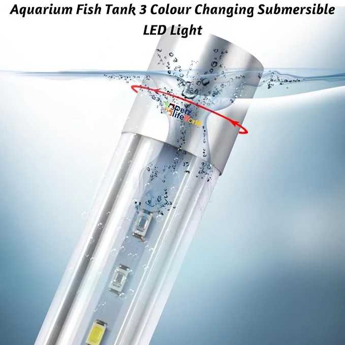 Blue Pet T4 Series Glass Aquarium Submersible LED Light/Lamp for Fish Tank (Light Color: WRGB+ Blue, White) - Bild 3