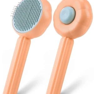 PetzLifeworld Sunflower Shaped One Click Pet Hair Removal and Massaging Stainless Steel Brush Comb With Skin Safe Tip For Both Dogs and Cat Grooming, Self Cleaning Pet Hair Shedding Tool