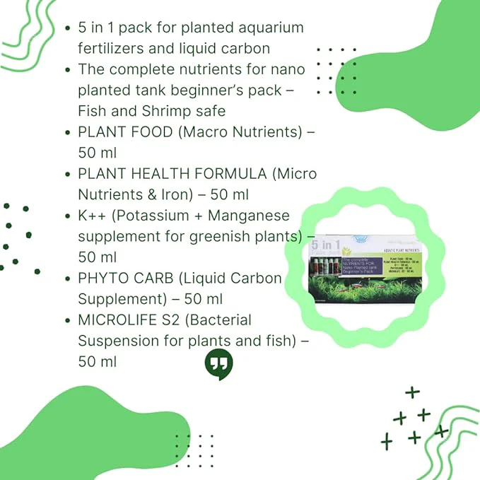 petzlifeworld Aquatic Remedies The Complete NUTRIENTS For NANO Planted Tank Beginner's Pack (5 In 1 Value Pack) Aquatic Plant Nutrients Fertilizer - Bild 6