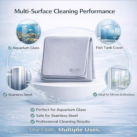 Yee Aquarium Fish Tank Glass Cleaning Cloth – Ultra Absorbent PVA Microfibre Towel, Lint-Free Non-Scratch Cleaner, Quick Dry Reusable Cloth for Crystal Clear Tank Glass - Bild 5