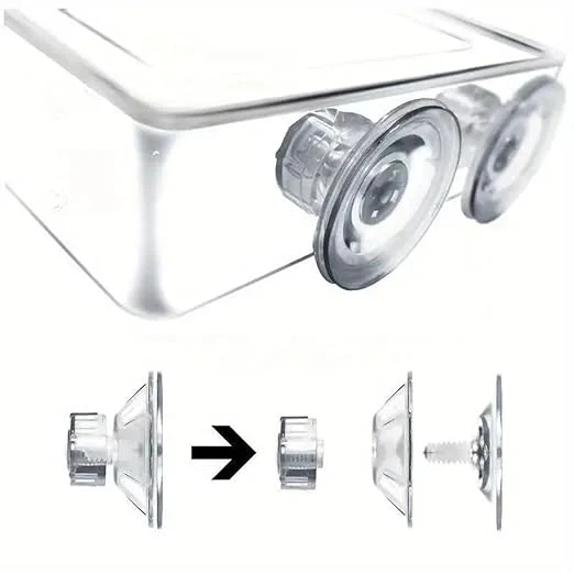 Petzlifeworld 1pc Rectangular Shaped Acrylic Fish Feeding Box with Suction Cup, Transparent Fish Feeder - Bild 4