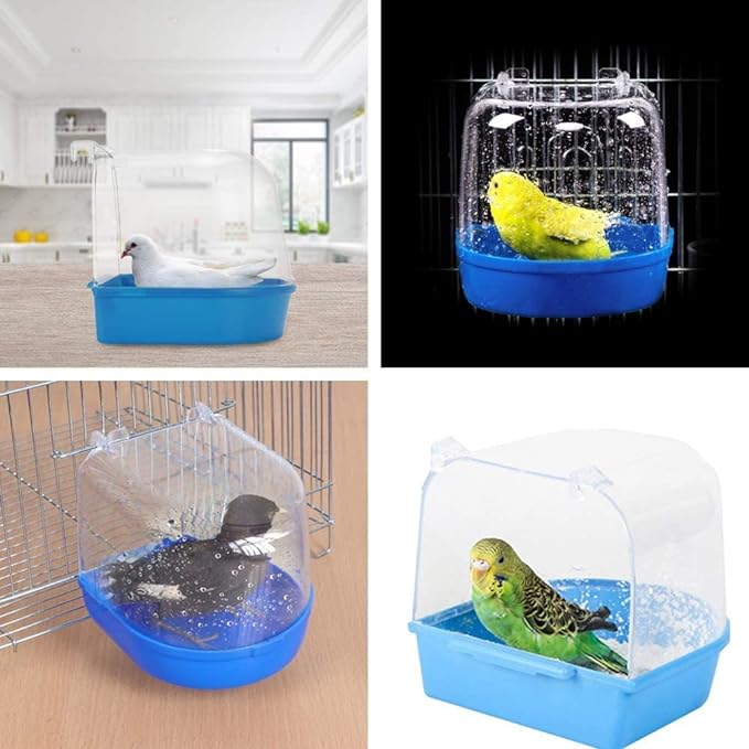 Petzlifeworld Birds Bath Tub (Random Colour) Hanging Bath Tub Birds Cage Acessories Suitable for All Small Birds | Made of Plastic | Non Breakable - Bild 6