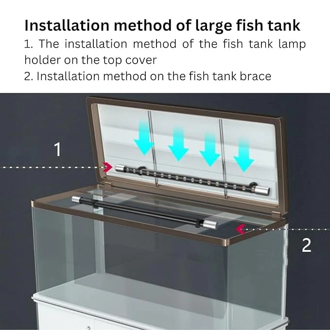 Blue Pet T4 Series Glass Aquarium Submersible LED Light/Lamp for Fish Tank (Light Color: WRGB+ Blue, White) - Bild 9