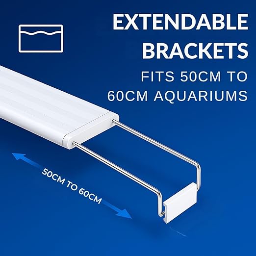 Petzlifeworld P-600 Series LED Aquarium Light – Full Spectrum High Brightness, Extendable Brackets (57–67cm), Energy-Saving Fish Tank Lighting for Freshwater & Saltwater Plants - Bild 6