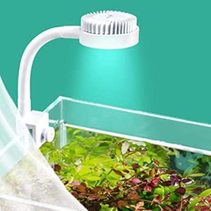 Nepall Mini Nano White Clip On Back Planted Aquarium Fish Tank Light with USB Plug | 5W | 7000-8000K | Waterproof | 360 Flexible | Aluminium Body