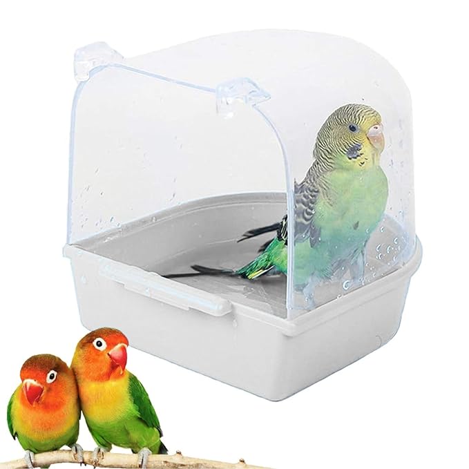 Petzlifeworld Birds Bath Tub (Random Colour) Hanging Bath Tub Birds Cage Acessories Suitable for All Small Birds | Made of Plastic | Non Breakable - Bild 2