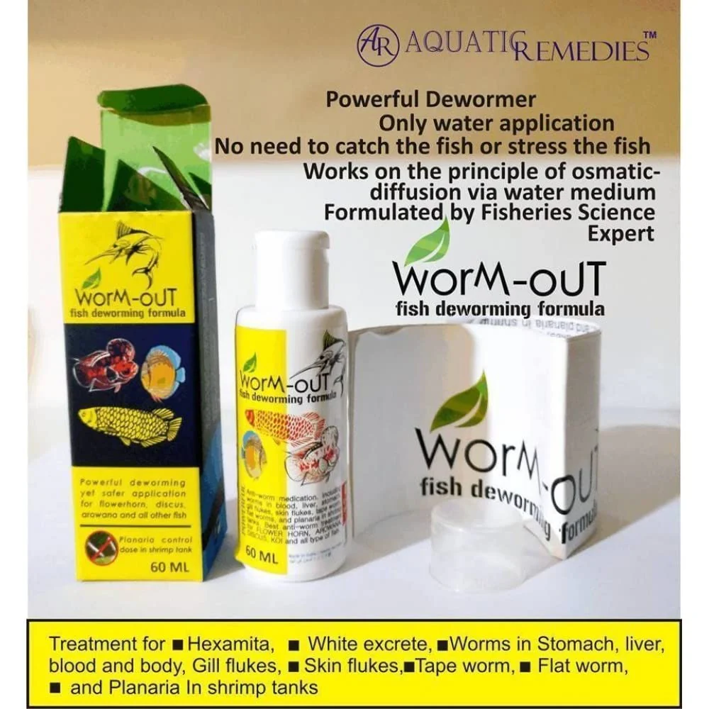 Aquatic Remedies Worm-Out Fish Deworming Formula, 60ML for Flower Horn, Discus, Arowana and All Other Fish - Bild 5