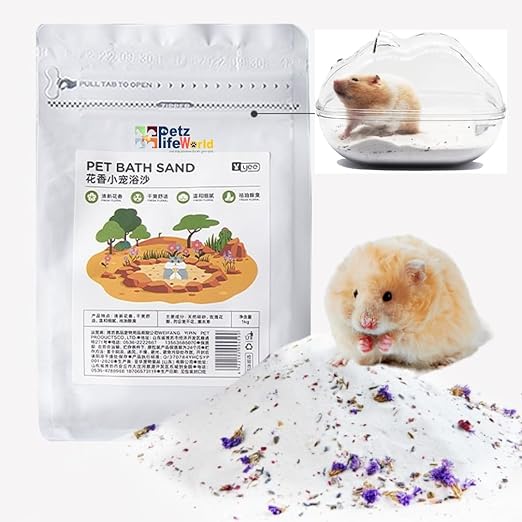 1Kg Dust-Free Hamster Bath Sand Natural Flower Scented Bathing Sand for Guinea Pig, Hamster and Other Small Animals by Pezlifeworld - Bild 2