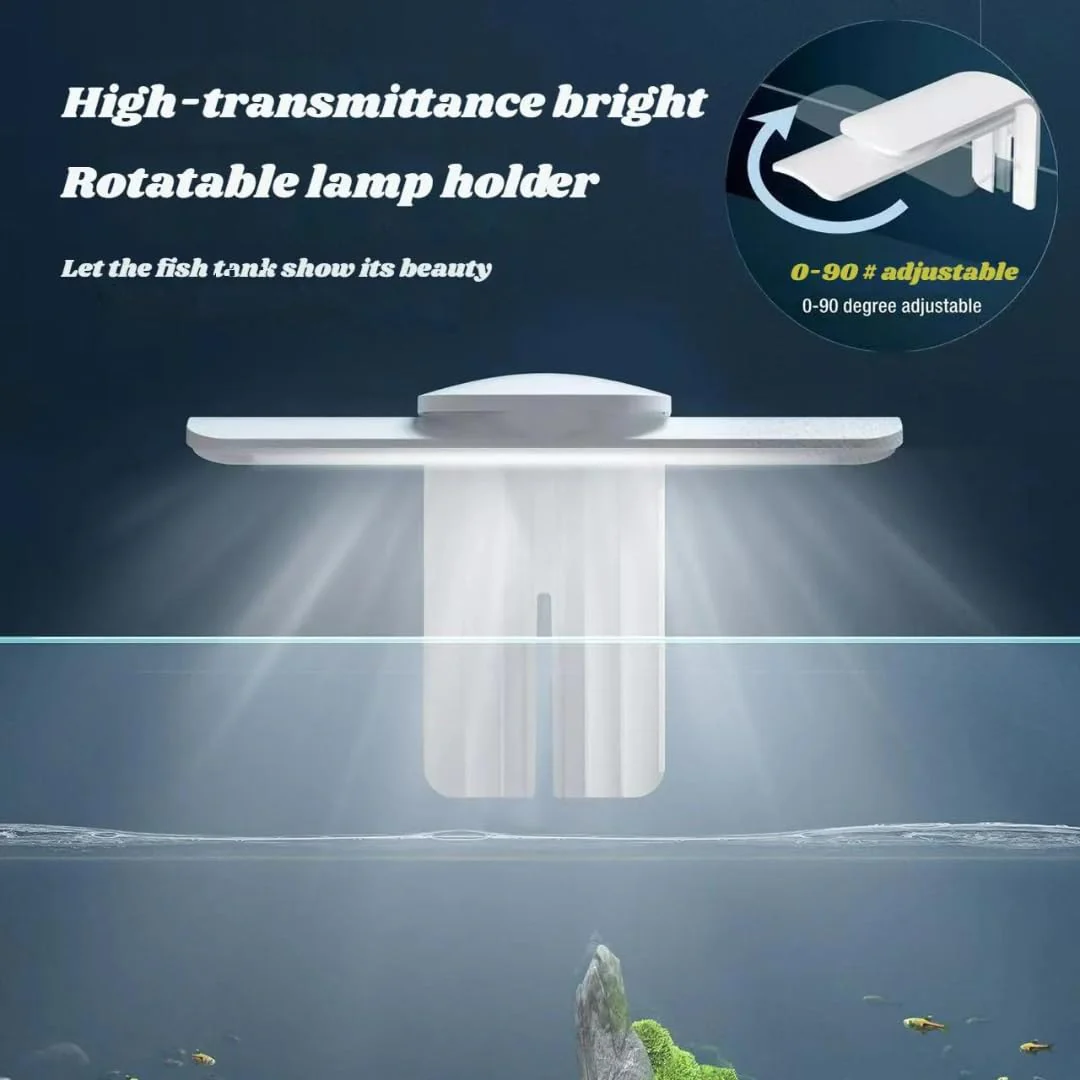 Petzlifeworld 6 Watts Mini White 2 in 1 Rotatable Clip On LED Light for Mini Aquarium and Nano Tanks - Bild 6