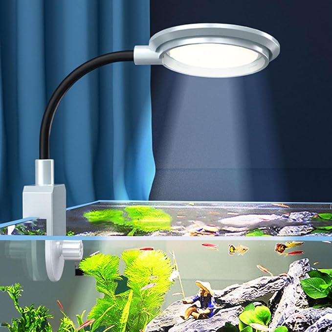YEE Black and Grey 3 Watts USB Type Clip On Back LED Light for Aquarium Fish Tank and Bowl | 7000K | High Brighness | Water Splash Proof | Flexible Head - Bild 2