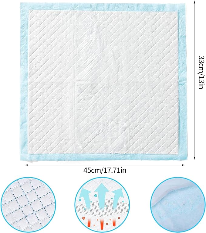 PetzLifeworld 20 Pcs - (45CM*33CM) Disposable Rabbit Pee Pads, Super Absorbent Diaper, Pet Toilet/Potty Training Pads for Guinea Pigs, Hedgehog, Hamsters, Cats, Dogs, Birds and Other Small Pets - Bild 5
