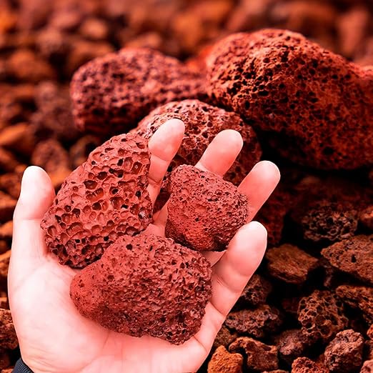 PetzLifeworld 10-15cm Natural Volcanic Red Lava Rocks – Premium Aquarium & Terrarium Decor, Filter Media & Landscaping Stones - Bild 5