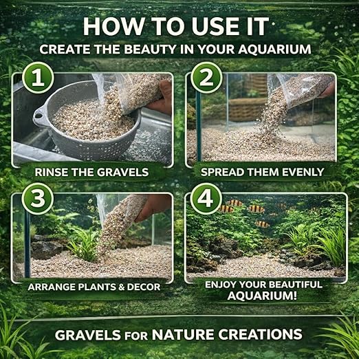 Petzlifeworld10Kg Nature Aquarium Goods – Natural Aquarium Gravel for Aquascaping | pH Neutral Substrate for Fish & Plants | Decorative Gravel for Freshwater Aquariums - Bild 4