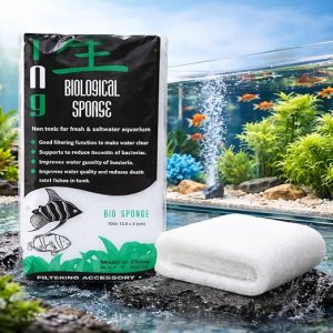 Petzlifeworld Biological Aquarium Filter Sponge Pad 100x13.5x3cm | Non-Toxic Bio Foam for Fish Tank | Improves Water Clarity | Reusable Filtration Media for Fresh & Saltwater Aquariums