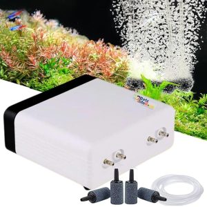 Sunsun CT-404 4 Way Aquarium Air Pump with Free Airtube and Air stone