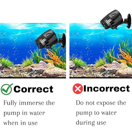 Sunsun JVP-120 (6W | 3000L/H | Suitable for 3 Feet Tank) Mini Wave Maker Power Head with Suction Cup for Aquarium Fish Tank - Bild 4