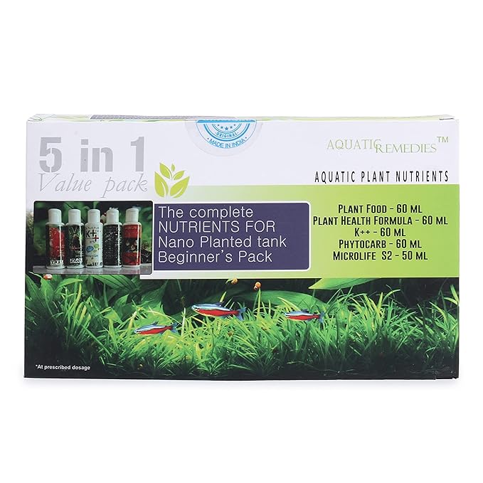 petzlifeworld Aquatic Remedies The Complete NUTRIENTS For NANO Planted Tank Beginner's Pack (5 In 1 Value Pack) Aquatic Plant Nutrients Fertilizer - Bild 4