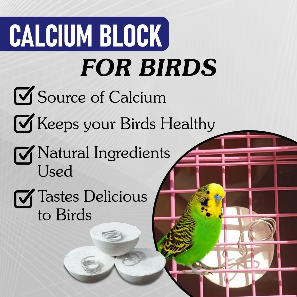 Petzlifeworld 12 Pcs Birds Natural Calcium Mineral Tonic Block for Finch, Budgies, Lovebirds, Cockatiels, Conure and Other Birds - Bild 7