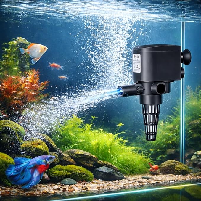 SOBO WP-4880 | 45W | 2M Lift Height Aquarium Submersible Pump 3000L/H High Flow Power Head | Multi-Function Water Circulation, Oxygenation & Filter Support for Freshwater & Marine Tanks - Bild 2