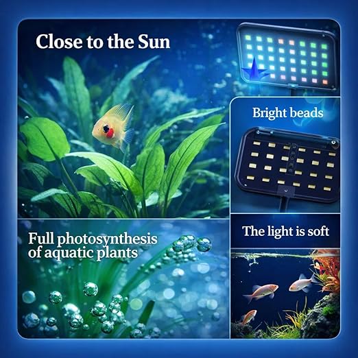Bluepet 10W Flat Nano S3 Full Spectrum Aquarium Light – Clip-On LED Light with 360° Flexible Head for Planted Nano Fish Tanks - Bild 6