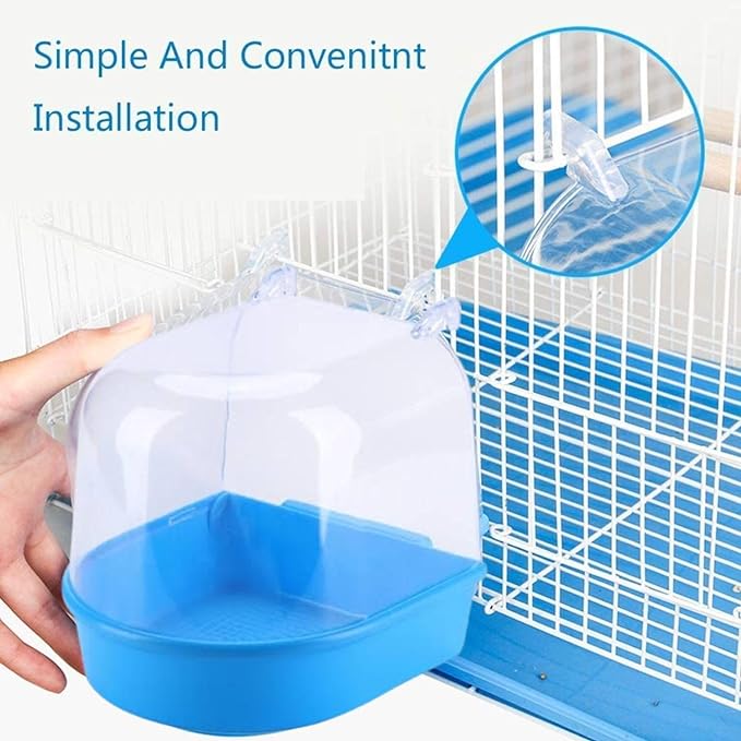 Petzlifeworld Birds Bath Tub (Random Colour) Hanging Bath Tub Birds Cage Acessories Suitable for All Small Birds | Made of Plastic | Non Breakable - Bild 5