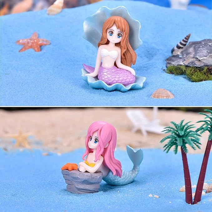 PetzLifeworld Miniature Mermaid Cute Resin Toys for Aquarium Fish Tank Decoration and Desk, Terrarium, Cake and Indoor DIY Decorations - Bild 5