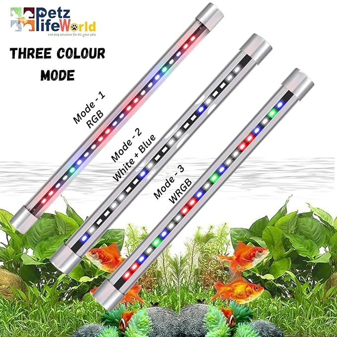 Blue Pet T4 Series Glass Aquarium Submersible LED Light/Lamp for Fish Tank (Light Color: WRGB+ Blue, White) - Bild 6