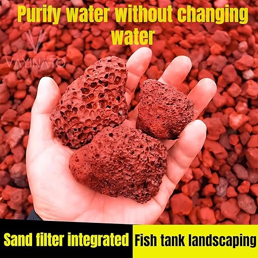 PetzLifeworld 10-15cm Natural Volcanic Red Lava Rocks – Premium Aquarium & Terrarium Decor, Filter Media & Landscaping Stones - Bild 2