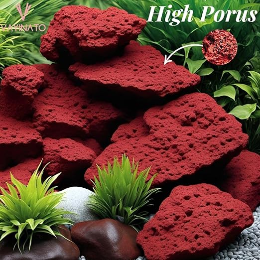 PetzLifeworld 10-15cm Natural Volcanic Red Lava Rocks – Premium Aquarium & Terrarium Decor, Filter Media & Landscaping Stones - Bild 4