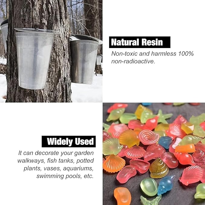Petzlifeworld 74 Pcs Sea Creatures Shaped Luminous Stone for Fish Bowl, Garden, Ponds, Handmade Crafts - Can Glow in The Dark After Daily Exposure to Light - Bild 7