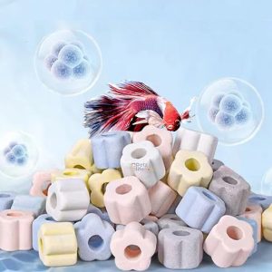 Petzlifeworld Aquarium Filter Media Ceramic Ring (Flower Type) with Free Net Bag